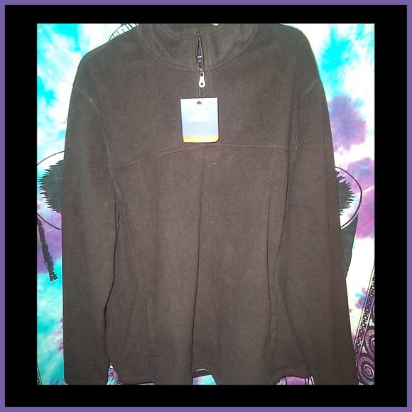 croft & barrow Other - NEW! CROFT & BARROW BLACK FLEECE PULLOVER KNIT LONG SLEEVE 1/4 ZIP-MENS SIZE XL